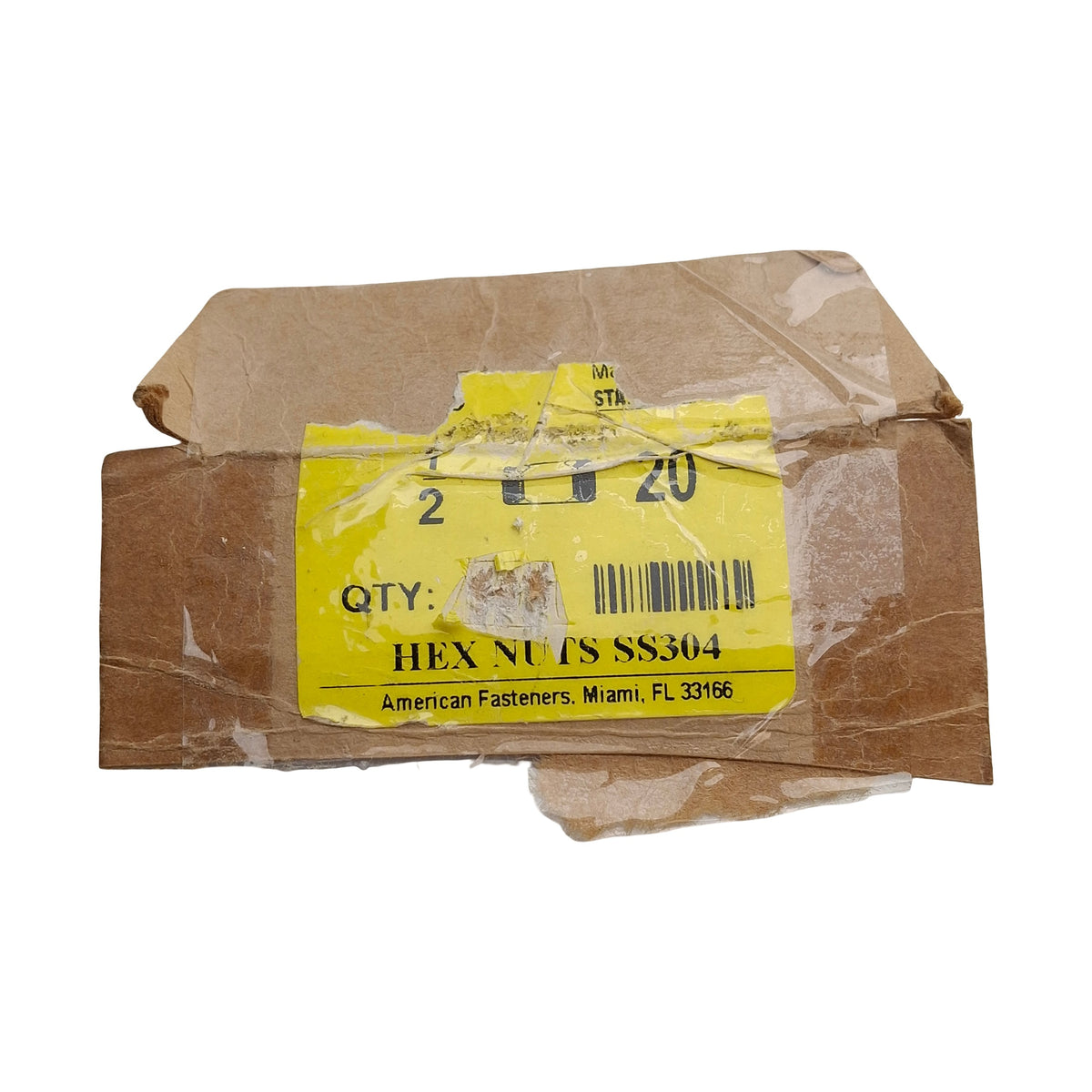 New – Open box Lot of 99 American Fasteners HHN-050-SS304 Stainless Steel Hex Nut, 1/2-20UNF