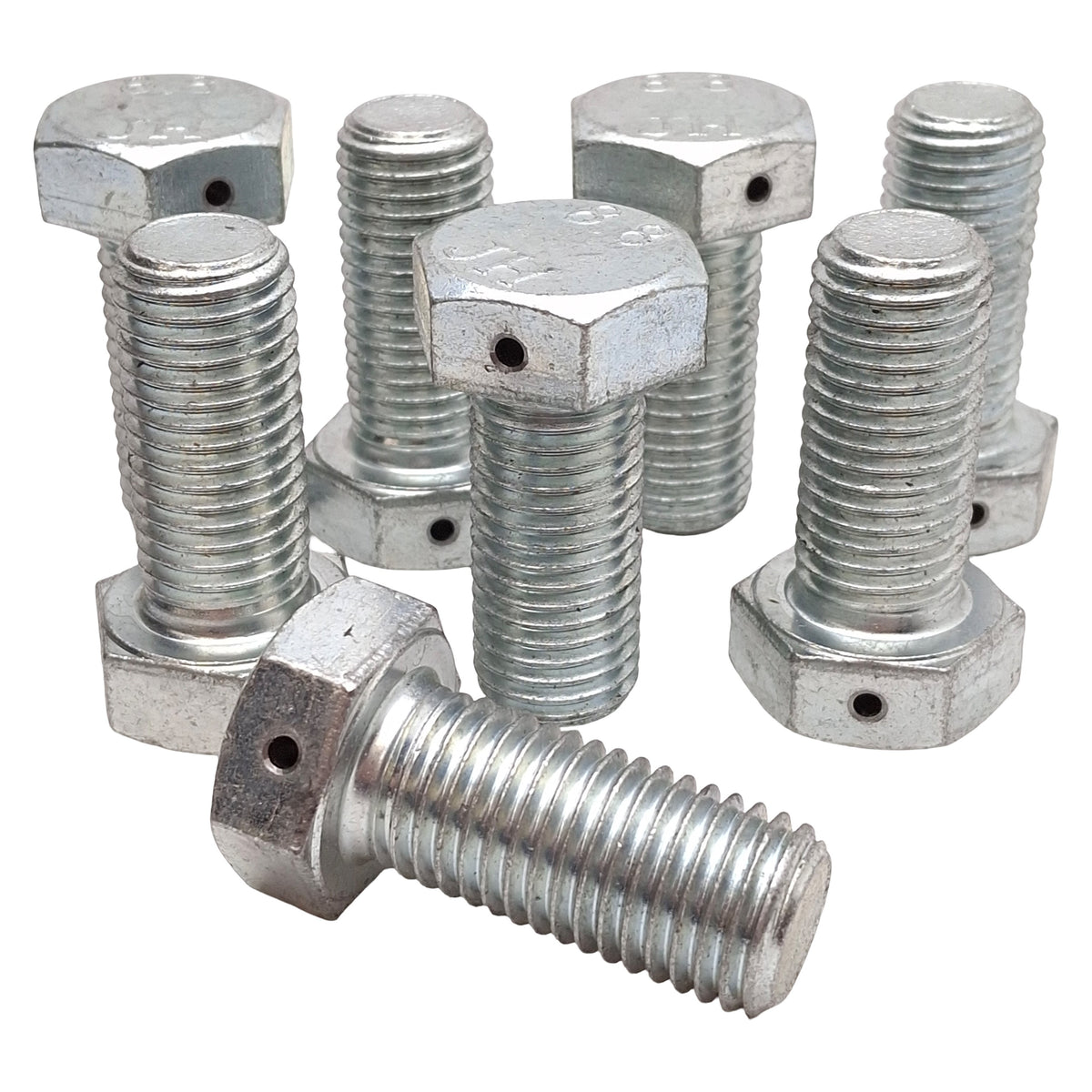 New Lot of 8 Strong Source Drilled Head Hex Bolt, M20-2.5 x 45mm, Zinc-Plated, 8.8