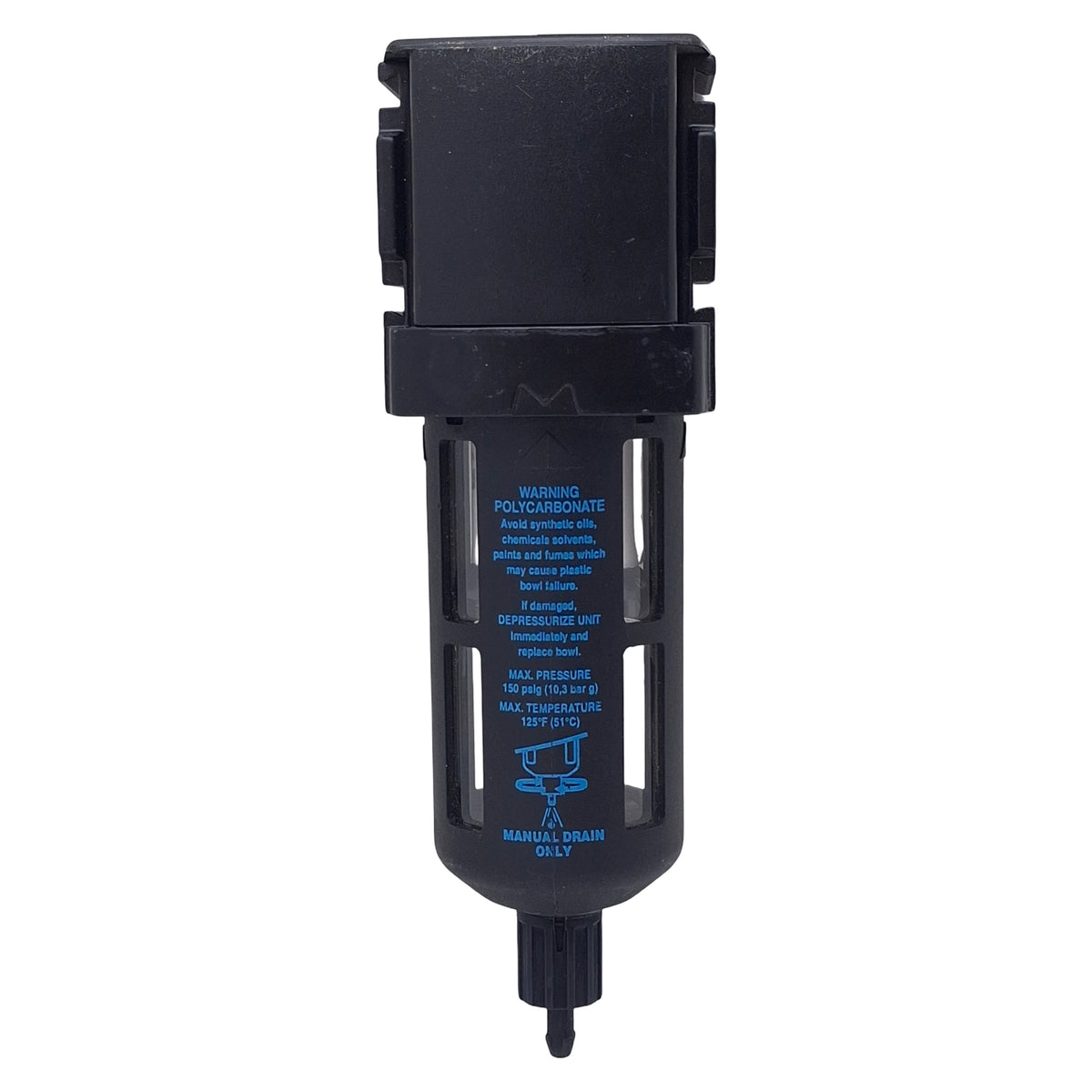 Used Wilkerson F18-02-SK00 Particulate Compressed Air Filter, 1/4in NPT, 150psi, 5µm