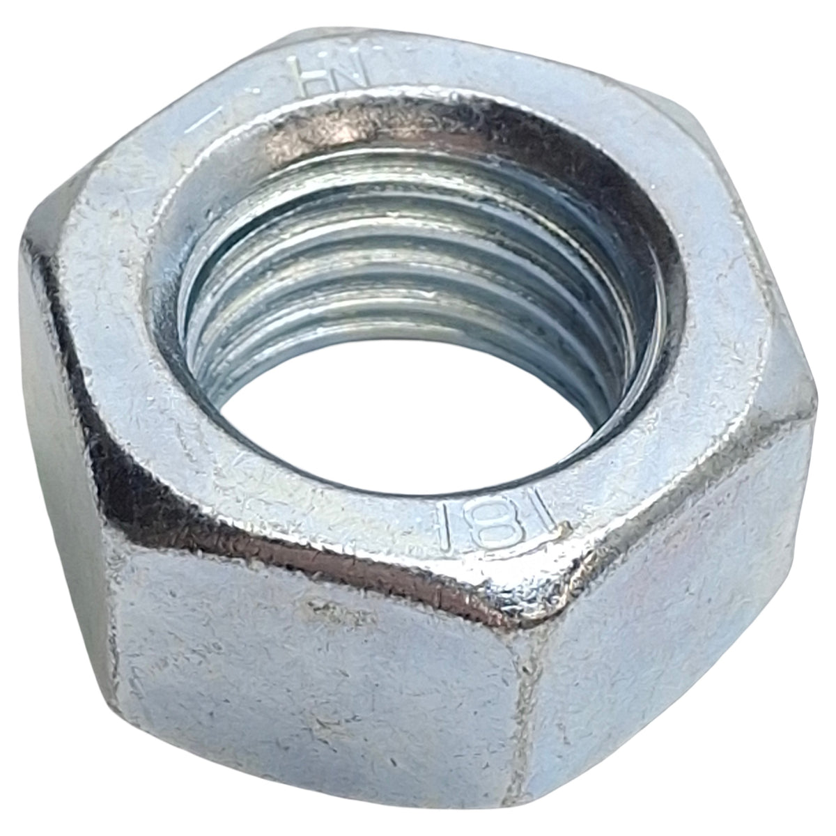 New – Open box Lot of 23 Generic Zinc Plated Steel Hex Nuts, M20x1.5 Threaded, 16mm Height