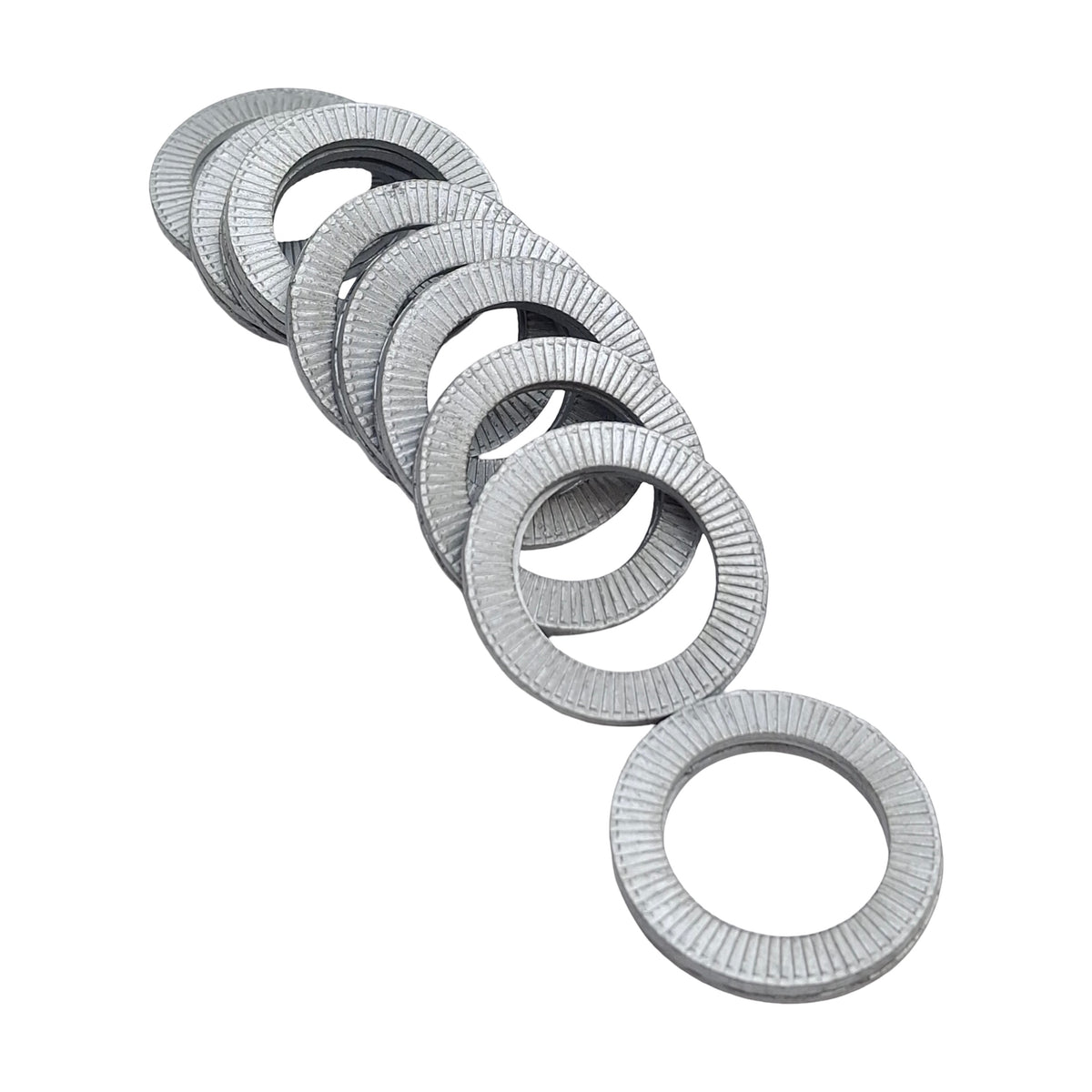 New – Open box Lot of 10 Nord-Lock NL18 1538 Steel Wedge Locking Washer, Glued, ø18mm x 29mm OD