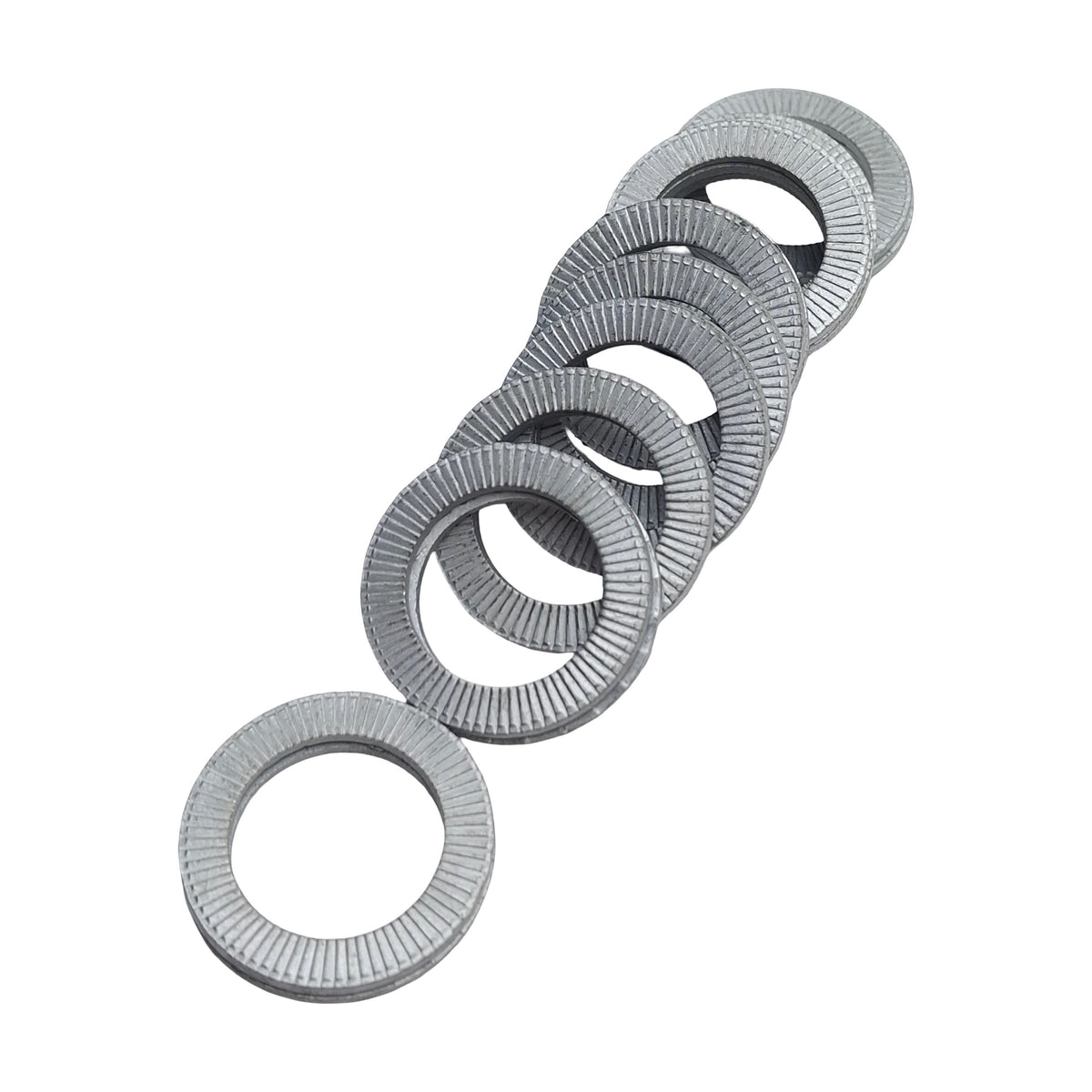 New – Open box Lot of 10 Nord-Lock NL18 1538 Steel Wedge Locking Washer, Glued, ø18mm x 29mm OD