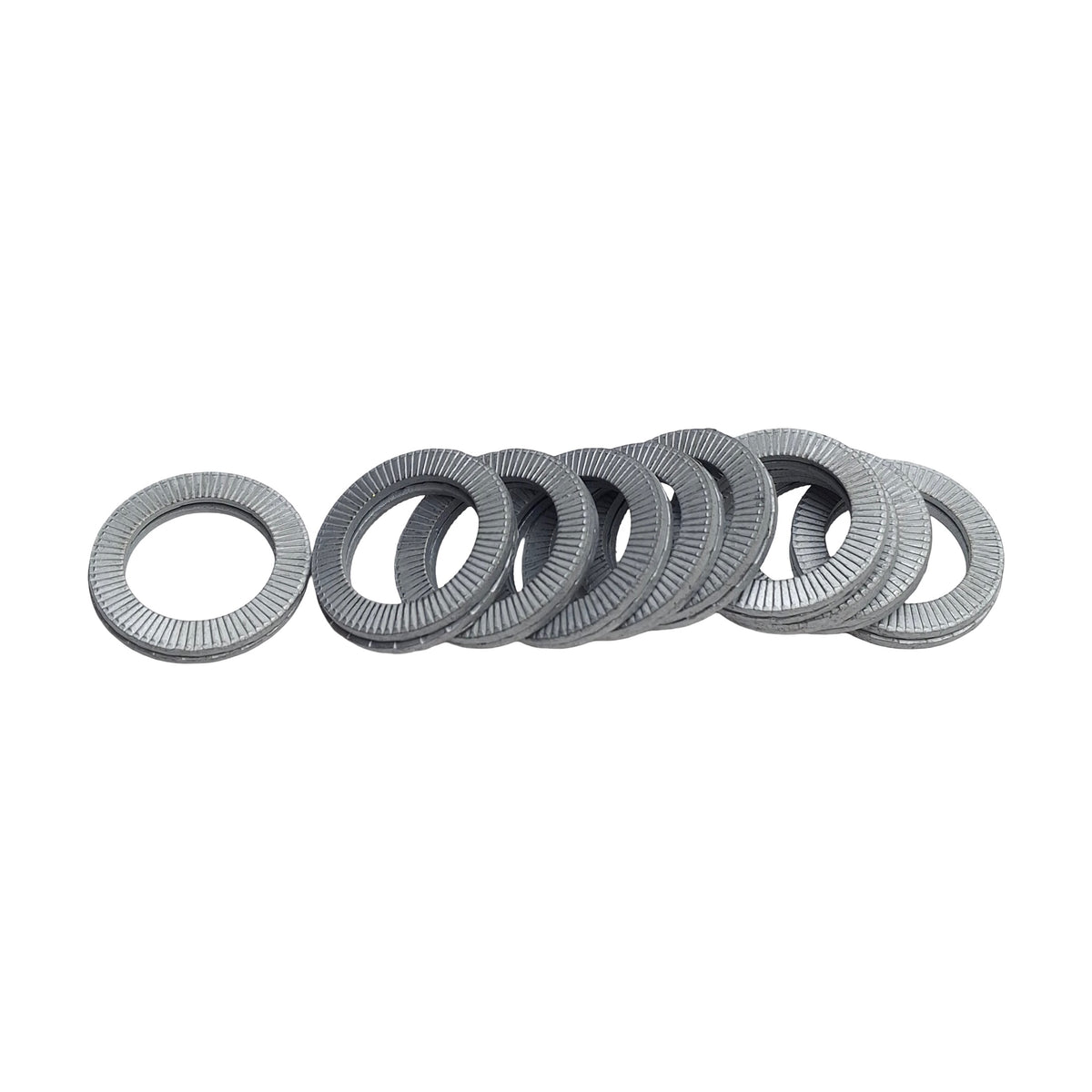 New – Open box Lot of 10 Nord-Lock NL18 1538 Steel Wedge Locking Washer, Glued, ø18mm x 29mm OD