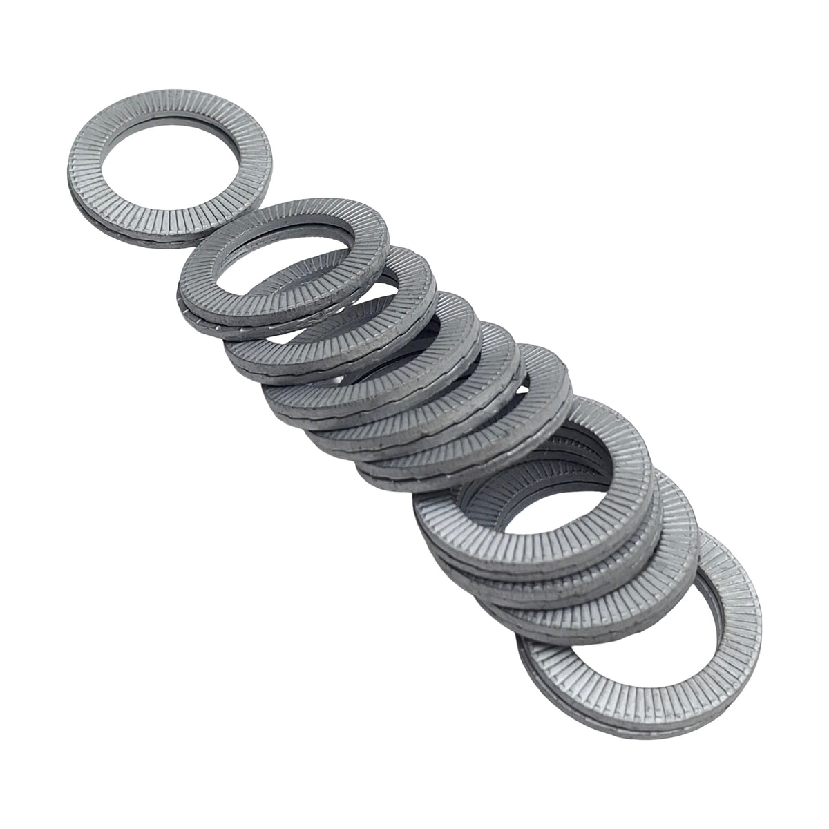 New – Open box Lot of 10 Nord-Lock NL18 1538 Steel Wedge Locking Washer, Glued, ø18mm x 29mm OD