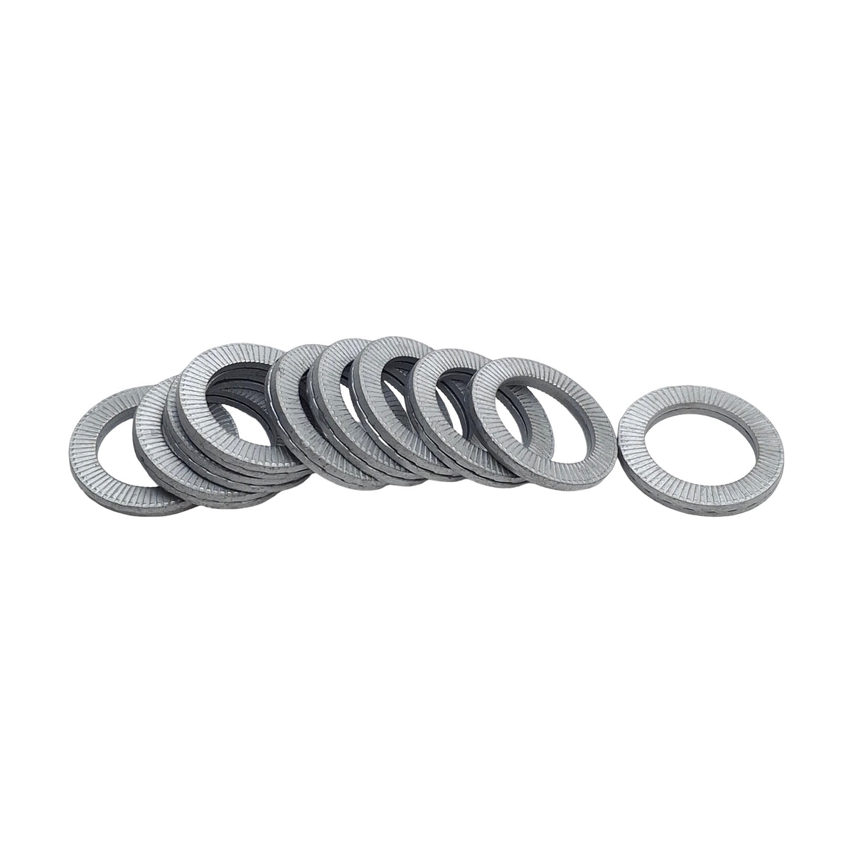 New – Open box Lot of 10 Nord-Lock NL18 1538 Steel Wedge Locking Washer, Glued, ø18mm x 29mm OD