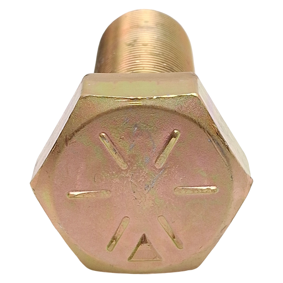 New Lot of 2 Zinc Yellow Chromate Plated Steel Hex Head Screw, 1-1/4in-12 x 3.5in