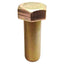 New Lot of 2 Zinc Yellow Chromate Plated Steel Hex Head Screw, 1-1/4in-12 x 3.5in