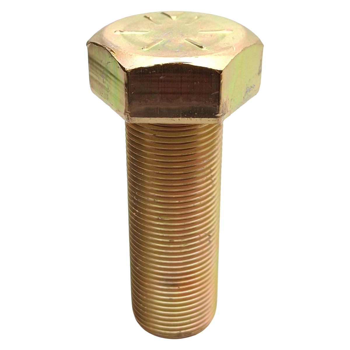 New Lot of 2 Zinc Yellow Chromate Plated Steel Hex Head Screw, 1-1/4in-12 x 3.5in