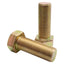 New Lot of 2 Zinc Yellow Chromate Plated Steel Hex Head Screw, 1-1/4in-12 x 3.5in