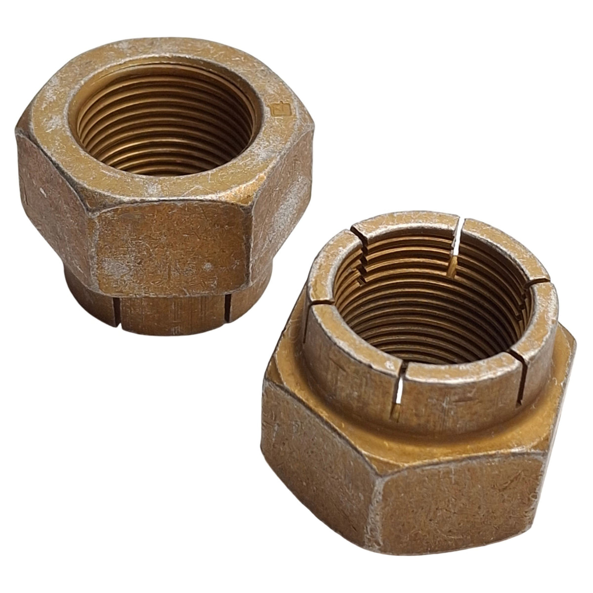New – Open box Lot of 2 ESNA 41NW-164 Heavy Hex Slotted Beam Metal Locknut, 1"-14UNS
