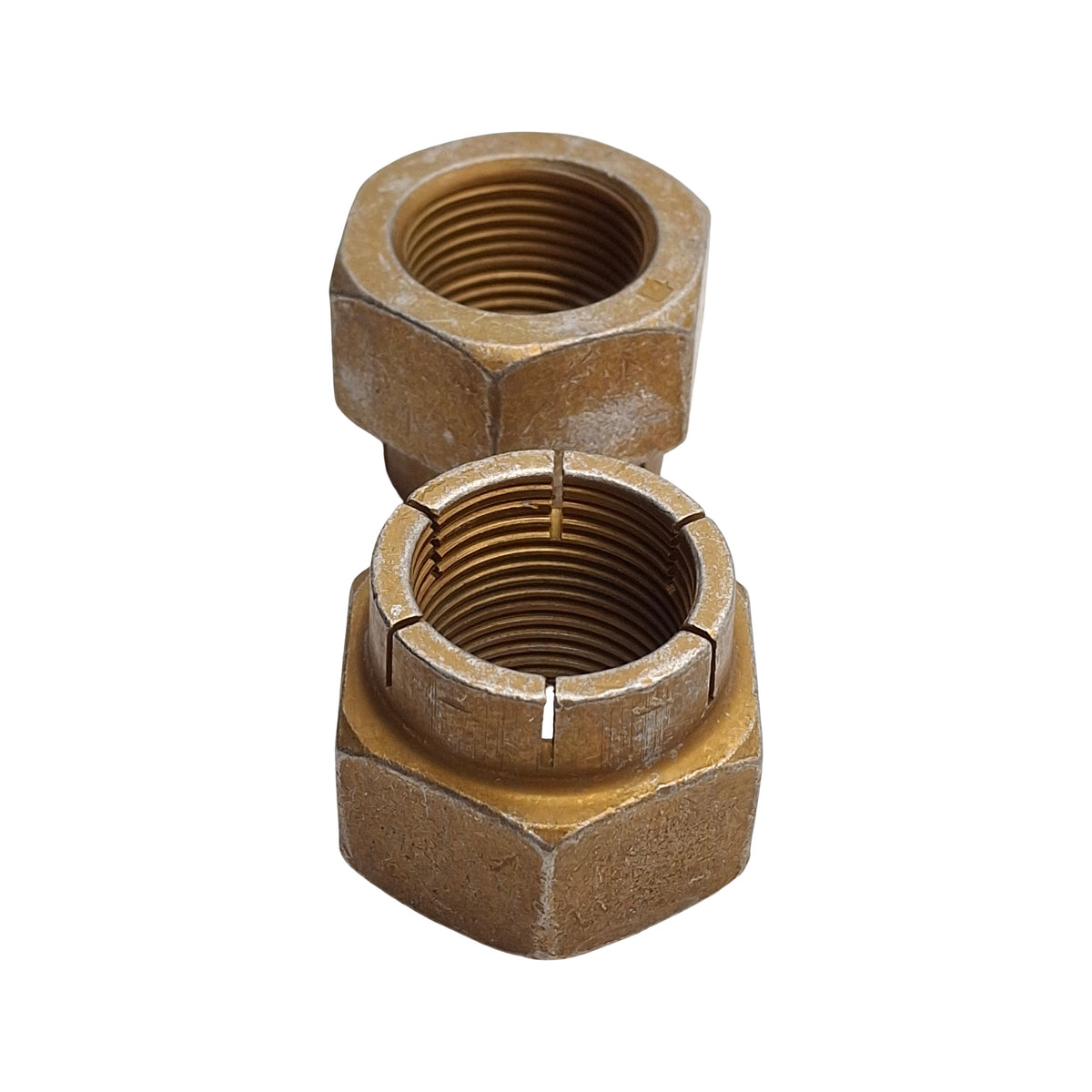 New – Open box Lot of 2 ESNA 41NW-164 Heavy Hex Slotted Beam Metal Locknut, 1"-14UNS