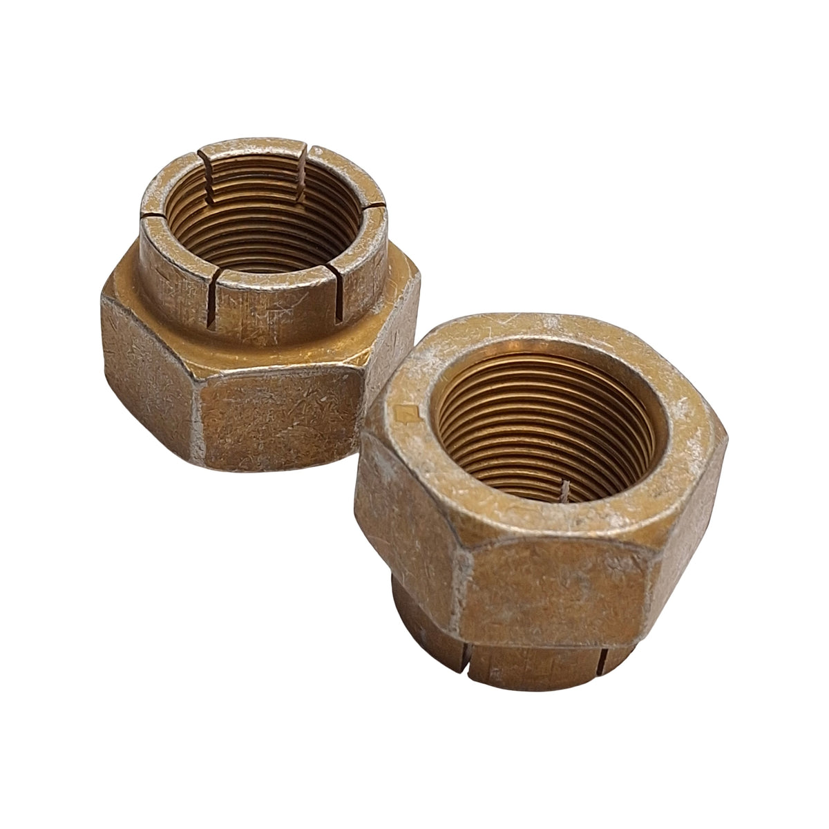 New – Open box Lot of 2 ESNA 41NW-164 Heavy Hex Slotted Beam Metal Locknut, 1"-14UNS