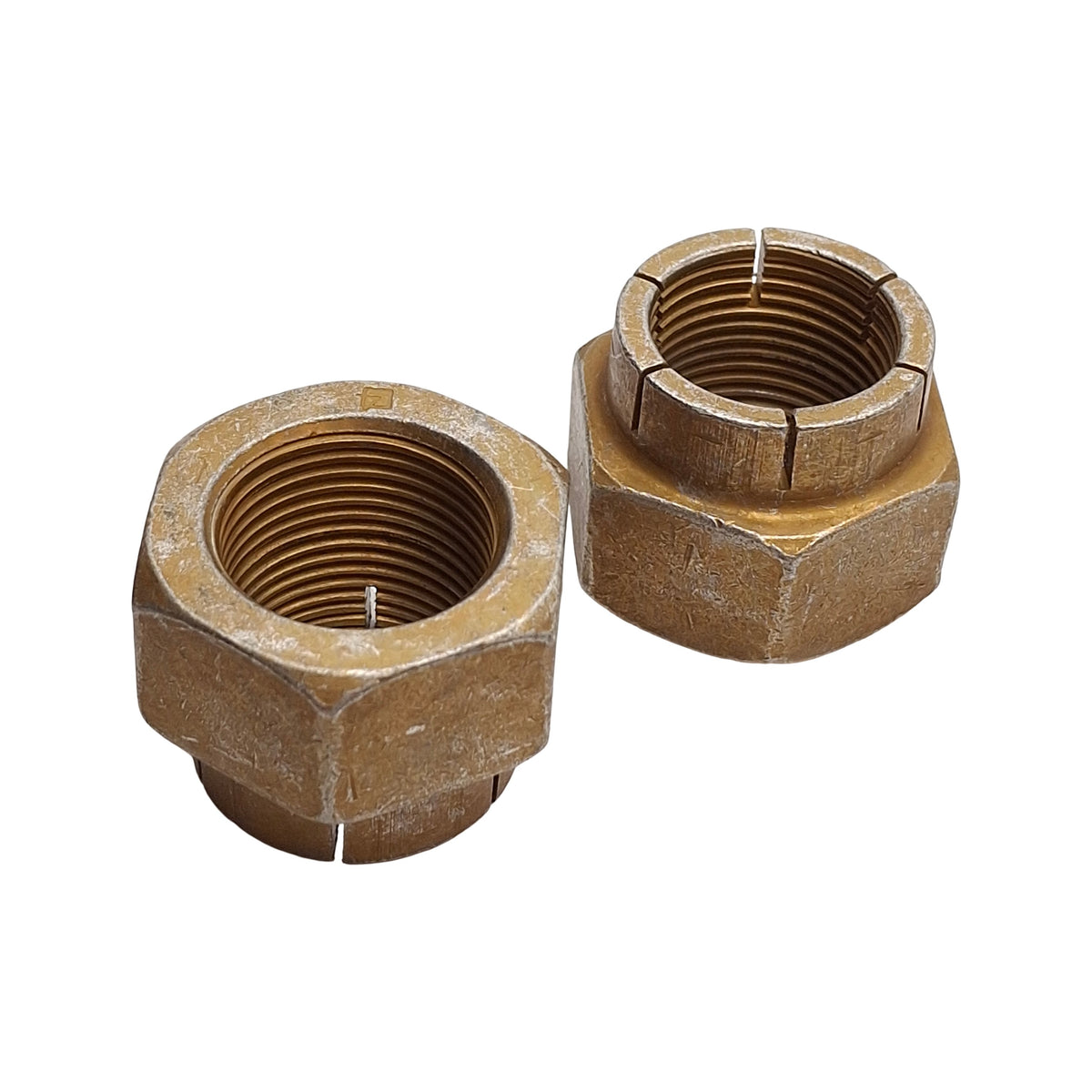 New – Open box Lot of 2 ESNA 41NW-164 Heavy Hex Slotted Beam Metal Locknut, 1"-14UNS