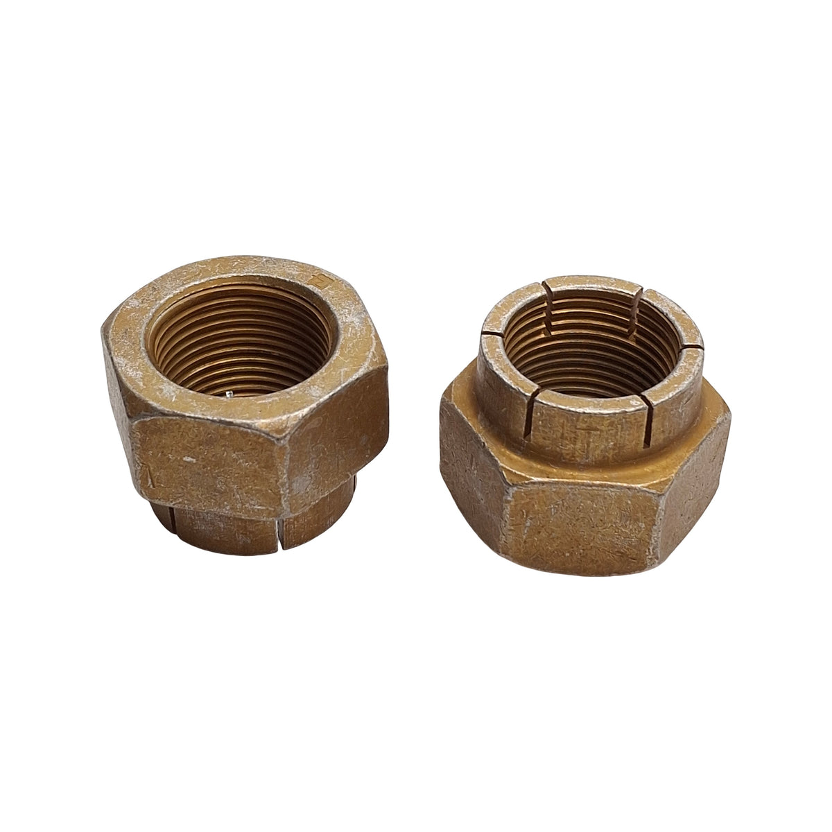 New – Open box Lot of 2 ESNA 41NW-164 Heavy Hex Slotted Beam Metal Locknut, 1"-14UNS