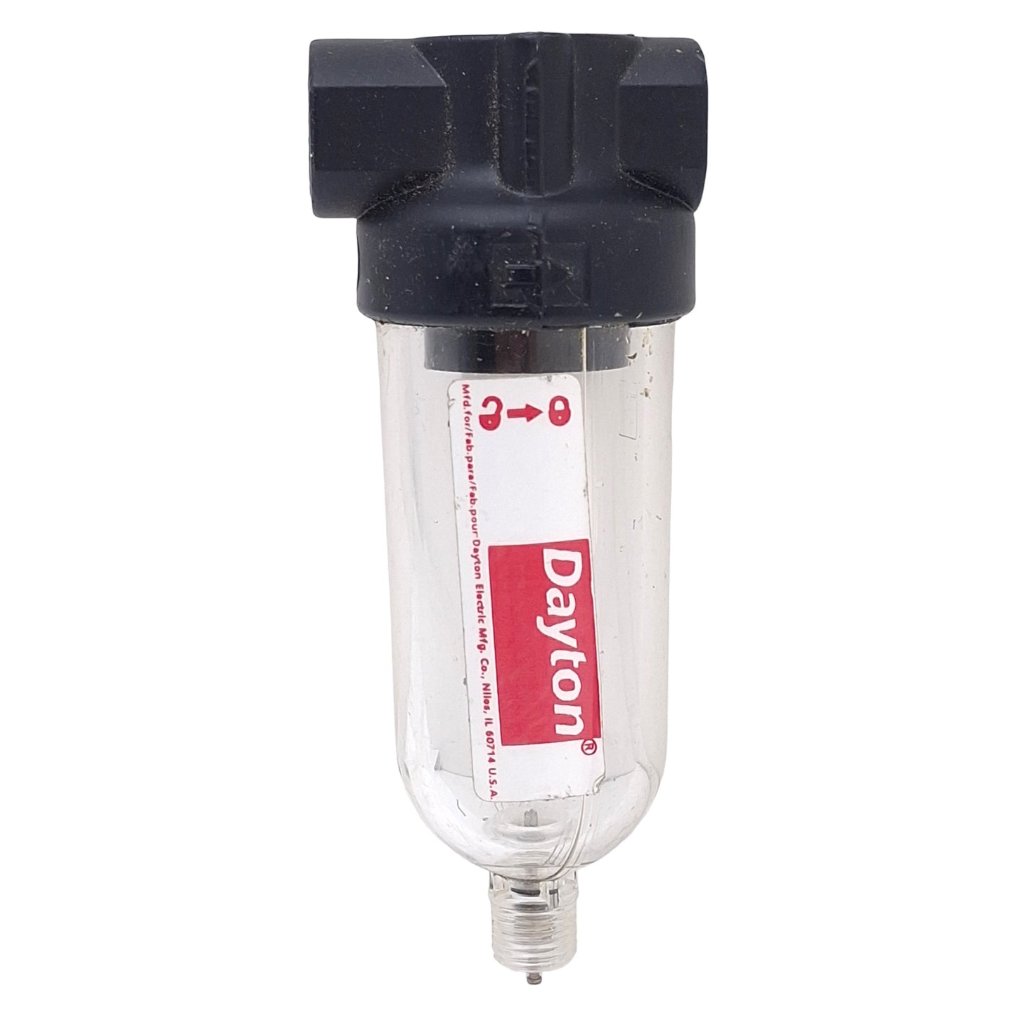 Used Dayton 4ZL08 Particulate Compressed Air Filter, 1/4in NPT, 150psi, 5µm, 26cfm