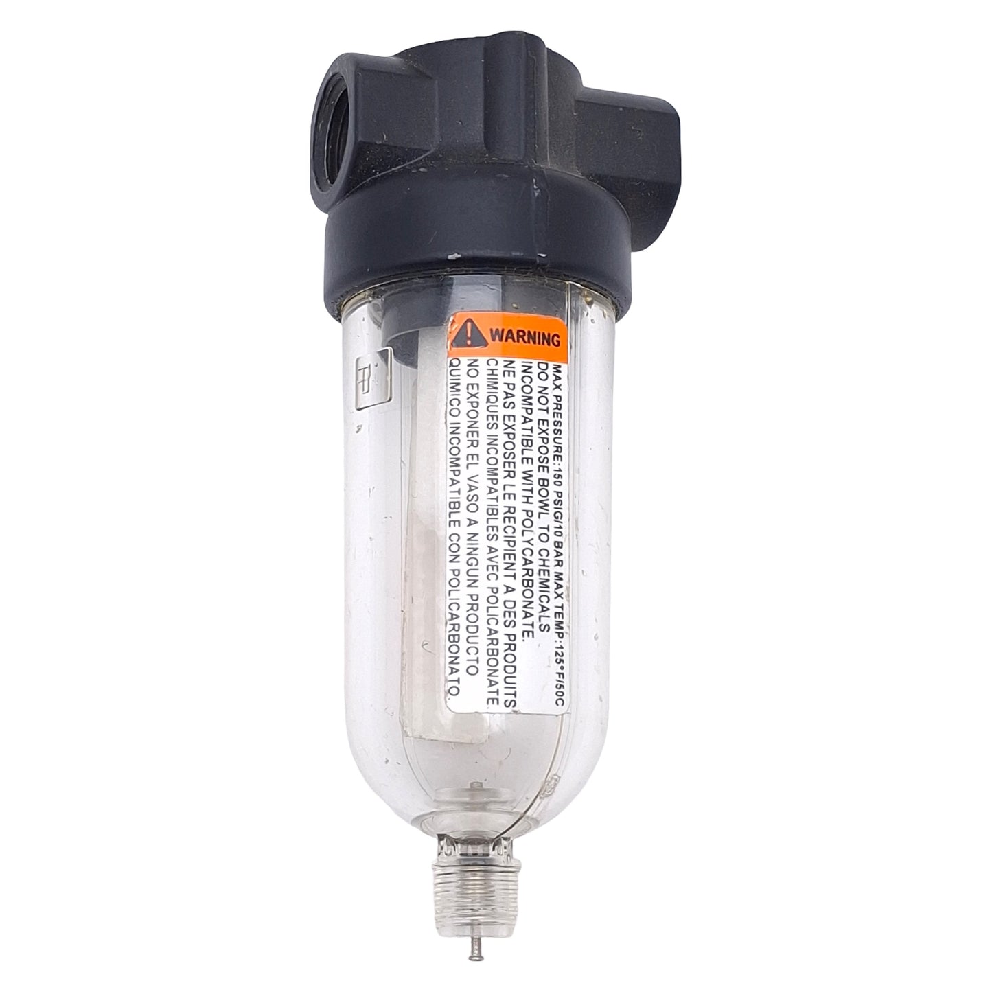 Used Dayton 4ZL08 Particulate Compressed Air Filter, 1/4in NPT, 150psi, 5µm, 26cfm