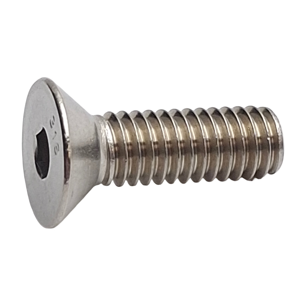 New – Open box Lot of 100 Flat Head Capped Screws Stainless Steel, 5/16in Diameter x 1in Length