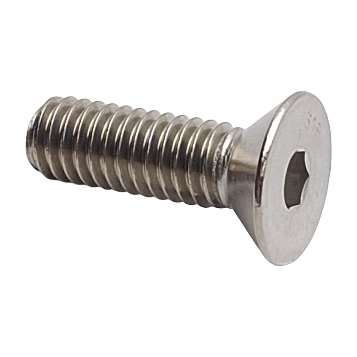 New – Open box Lot of 100 Flat Head Capped Screws Stainless Steel, 5/16in Diameter x 1in Length