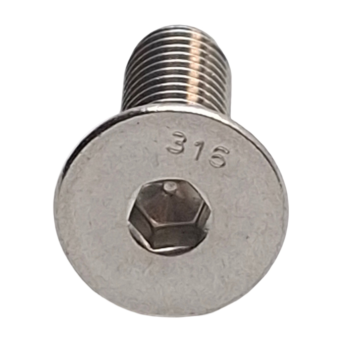 New – Open box Lot of 100 Flat Head Capped Screws Stainless Steel, 5/16in Diameter x 1in Length