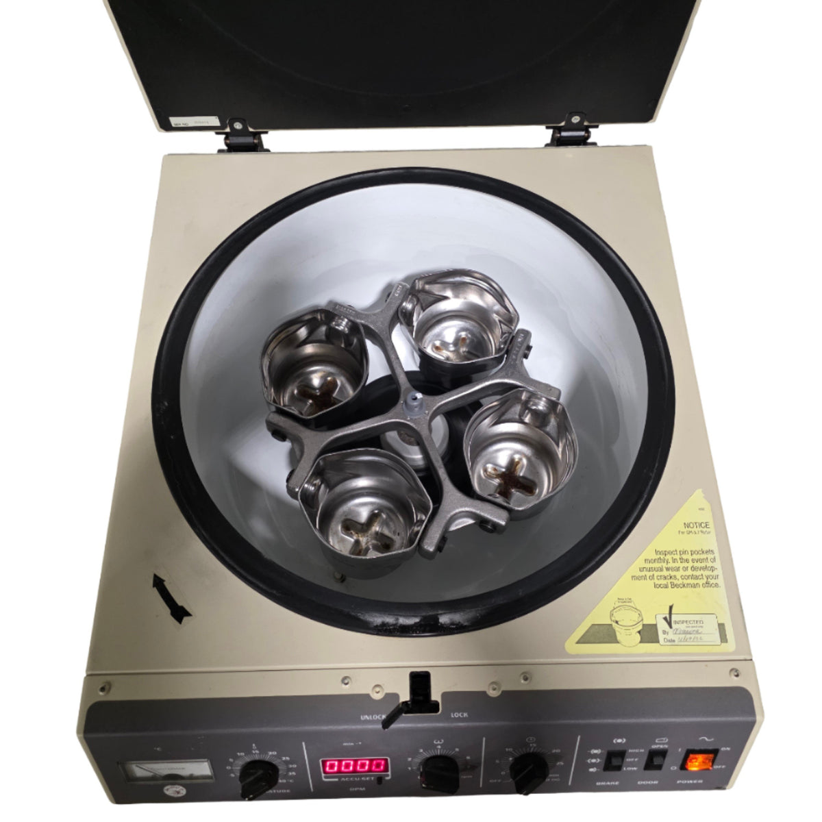 Used Beckman GS-6 KR Refrigerated Centrifuge With GH3.7 Rotor, -10 To 25°C 120VAC