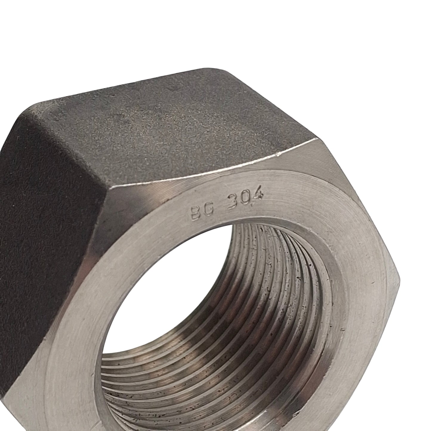 New – Open box Lot of 3 High Strength Heavy Hex Nuts, 304 Stainless Steel, 3G, M30 Thread