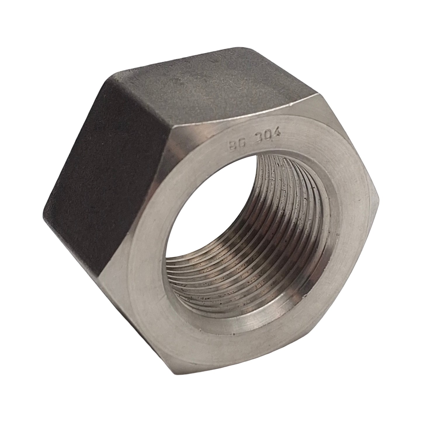 New – Open box Lot of 3 High Strength Heavy Hex Nuts, 304 Stainless Steel, 3G, M30 Thread