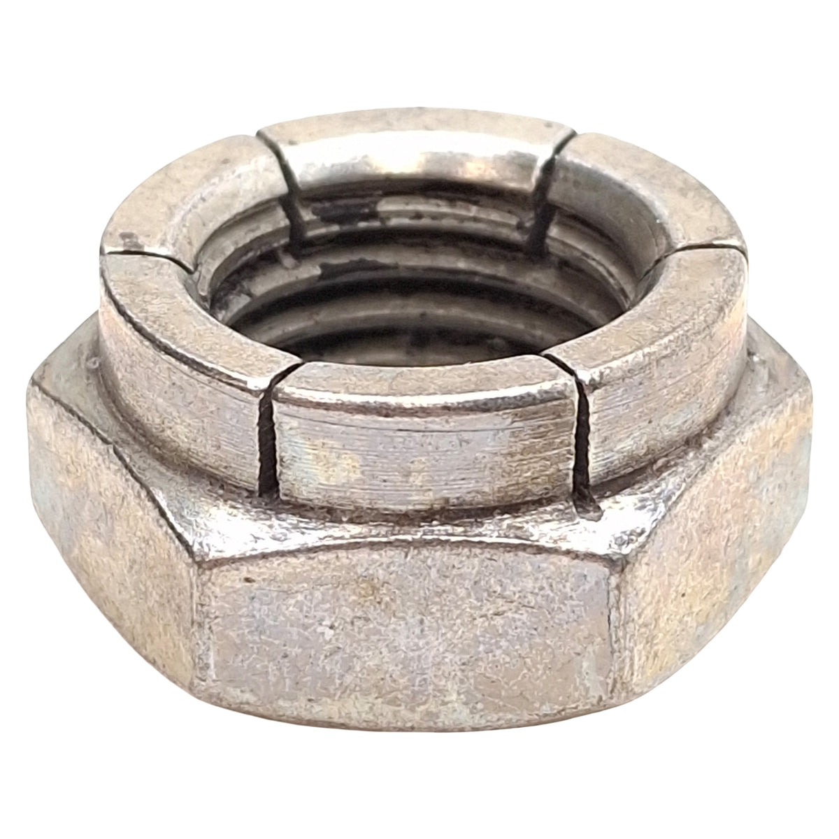 New – Open box Lot of 10 Thin Height Flex Lock Nut, M20x2.5, 15.1mm Height, 30mm Hex, Steel