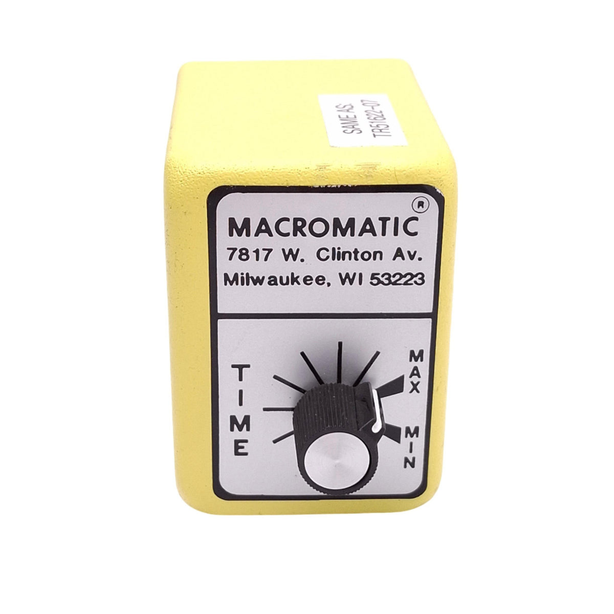 Used Macromatic SS-77622-07 Time Delay Relay, DPDT 10A Max, 1-30s, 120VAC/DC Coil