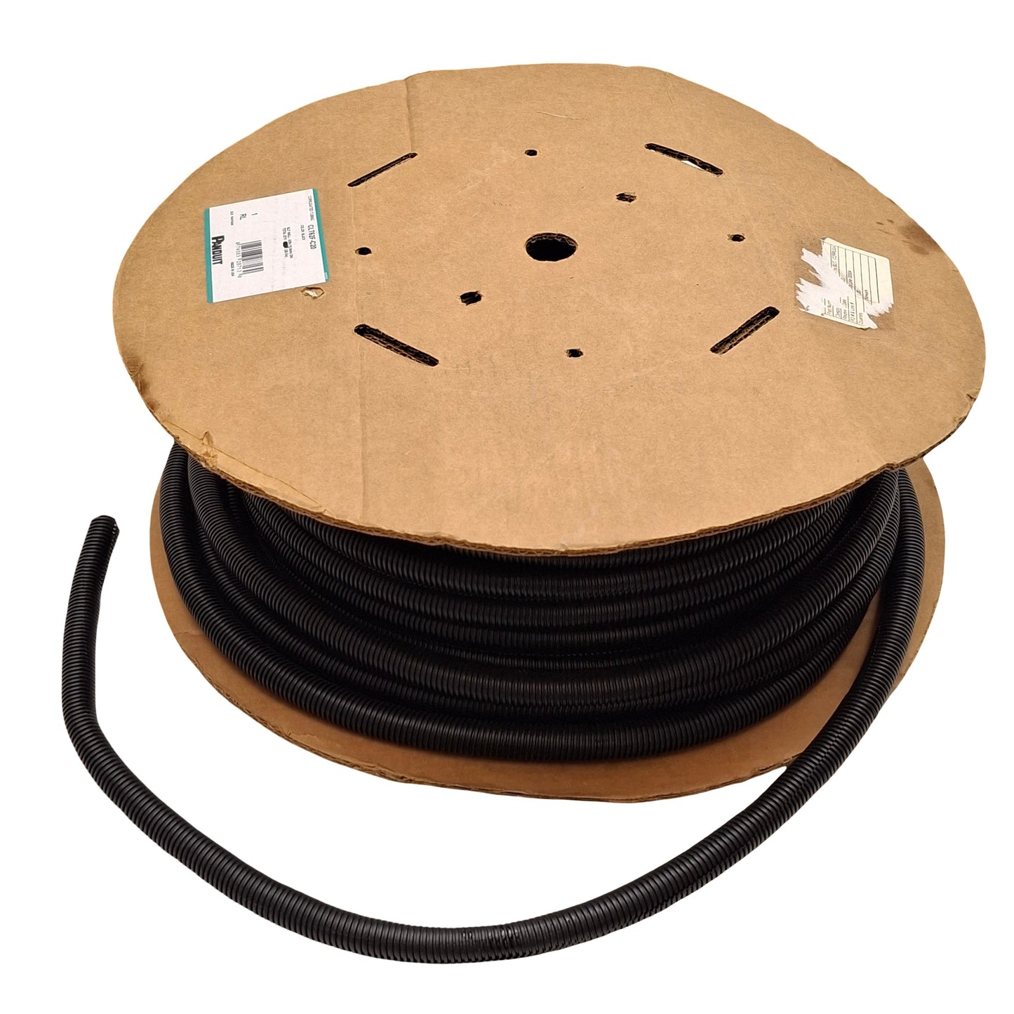 New – Open box Panduit CLT62F-C20 Corrugated Tubing, Pre-Slit, 0.62in Diameter, ~70ft Length
