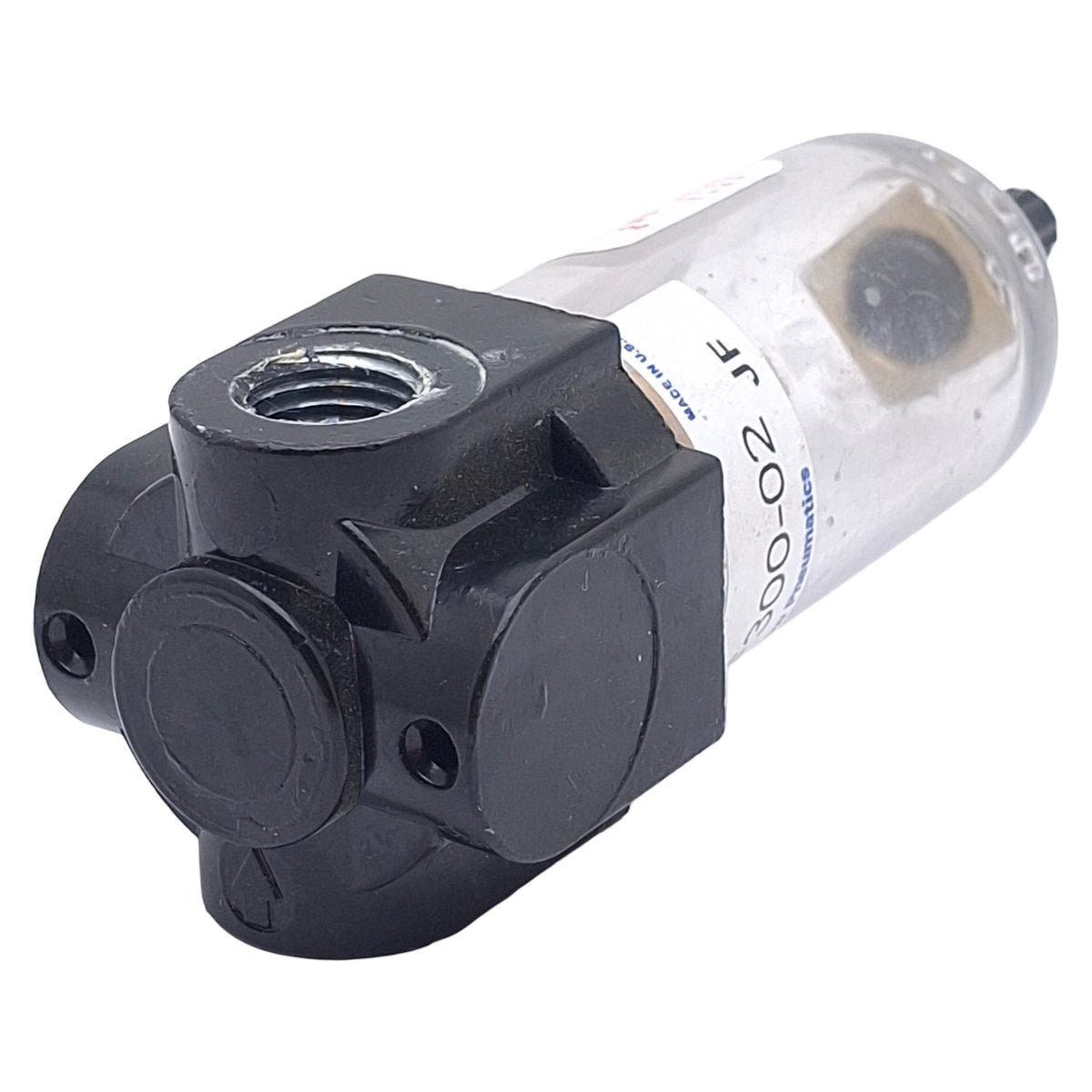 Used Arrow Pneumatics F300-02 Particulate Water Removing Filter, 1/4" NPT 20µm 150psi