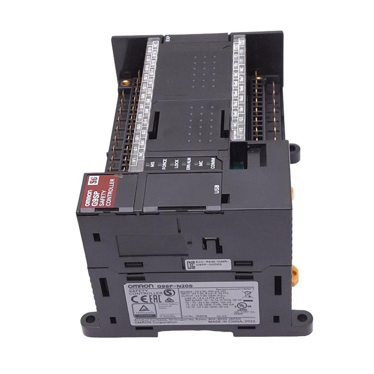 Used Omron G9SP-N20S Safety Controller, 28 Safety PNP I/O, 6 Test PNP Out, 24VDC