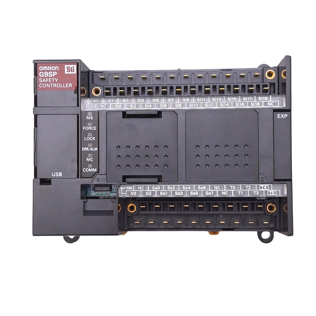 Used Omron G9SP-N20S Safety Controller, 28 Safety PNP I/O, 6 Test PNP Out, 24VDC