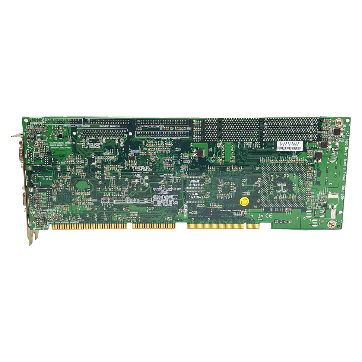 Used Advantech PCA-6180E Single board Computer, Intel P3 SL52R 1.0GHz, 3 DIMM 168-Pin
