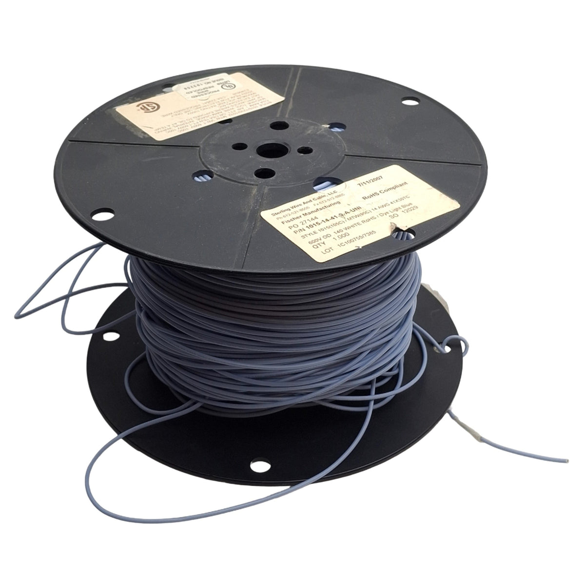 New – Open box Sterling Wire 1015-14-41-9-A-UNI Marine Wire, Light Blue,14AWG 41STR, ~570 Ft