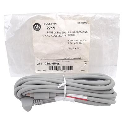 New Allen Bradley 2711-CBL-HM05 PanelView 300 Micrologix Communication Cable, 5m