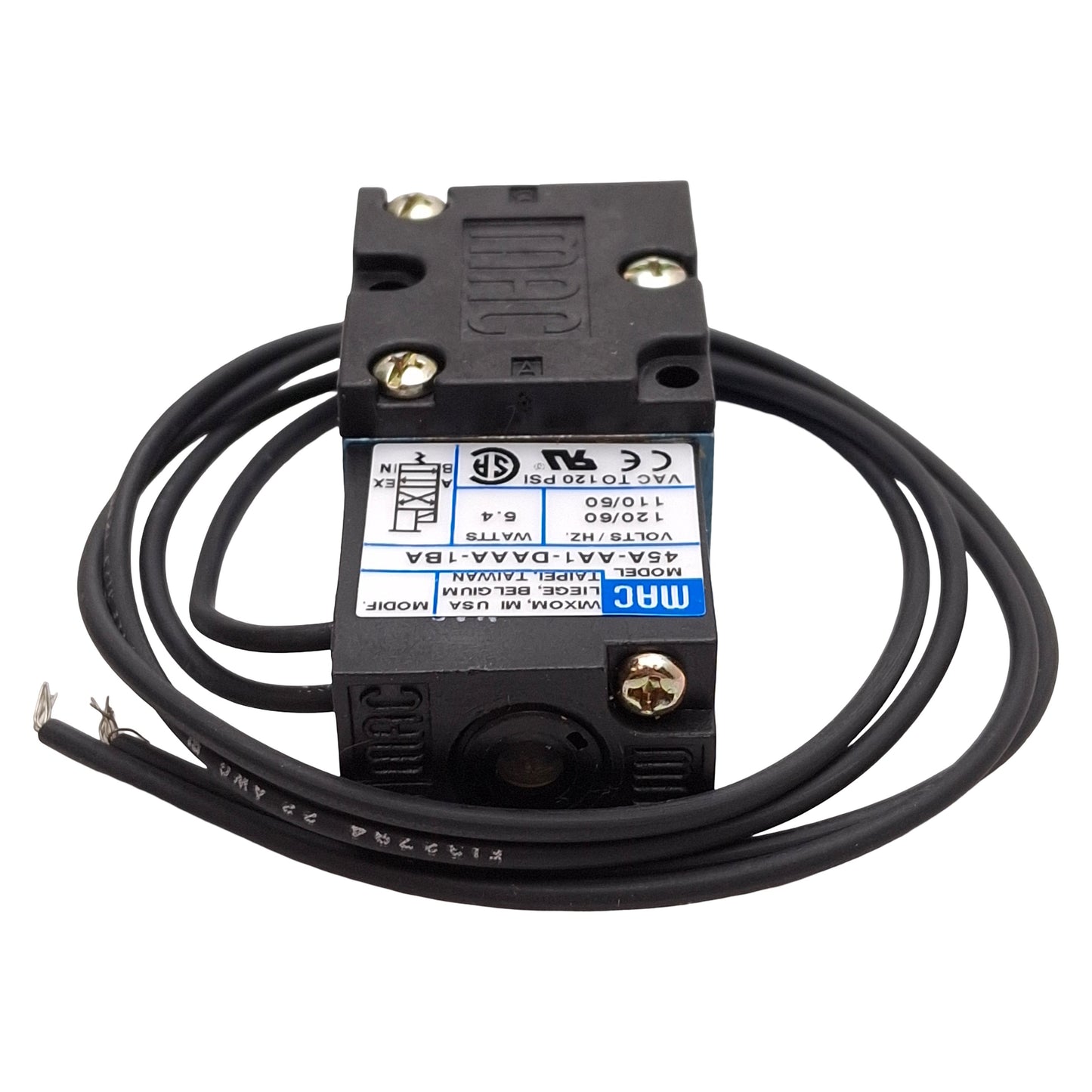 New Mac 45A-AA1-DAAA-1BA Solenoid Valve 4/2-Way, Vac-120psi, 1/8in NPT, 120VAC Coil