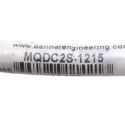 Used Banner MQDC2S-1215 Single-Ended Cordset, 30VDC 1.5A, M12 12-Pin Female, 15ft