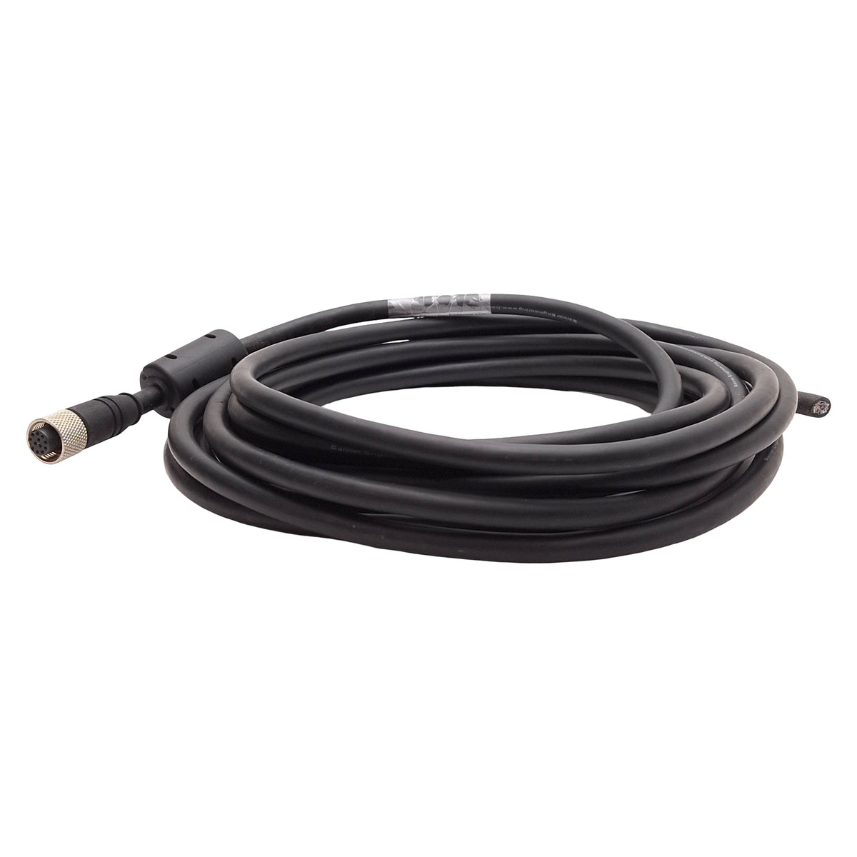Used Banner MQDC2S-1215 Single-Ended Cordset, 30VDC 1.5A, M12 12-Pin Female, 15ft