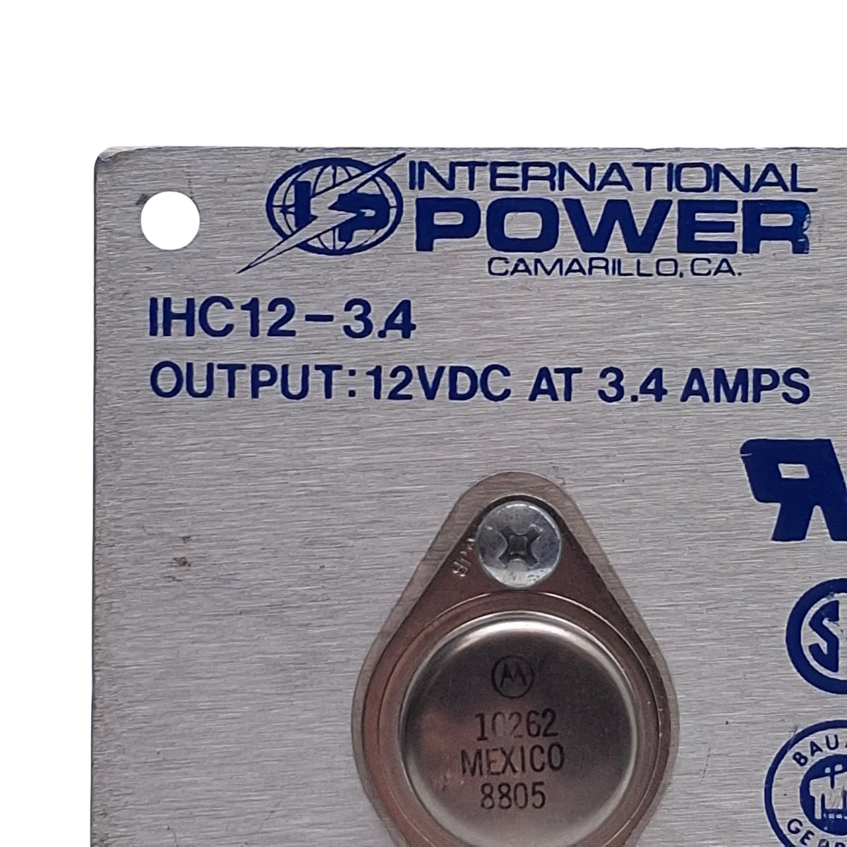 Used International Power IHC12-3.4 DC Linear Power Supply 100-240VAC In, 12VDC Out