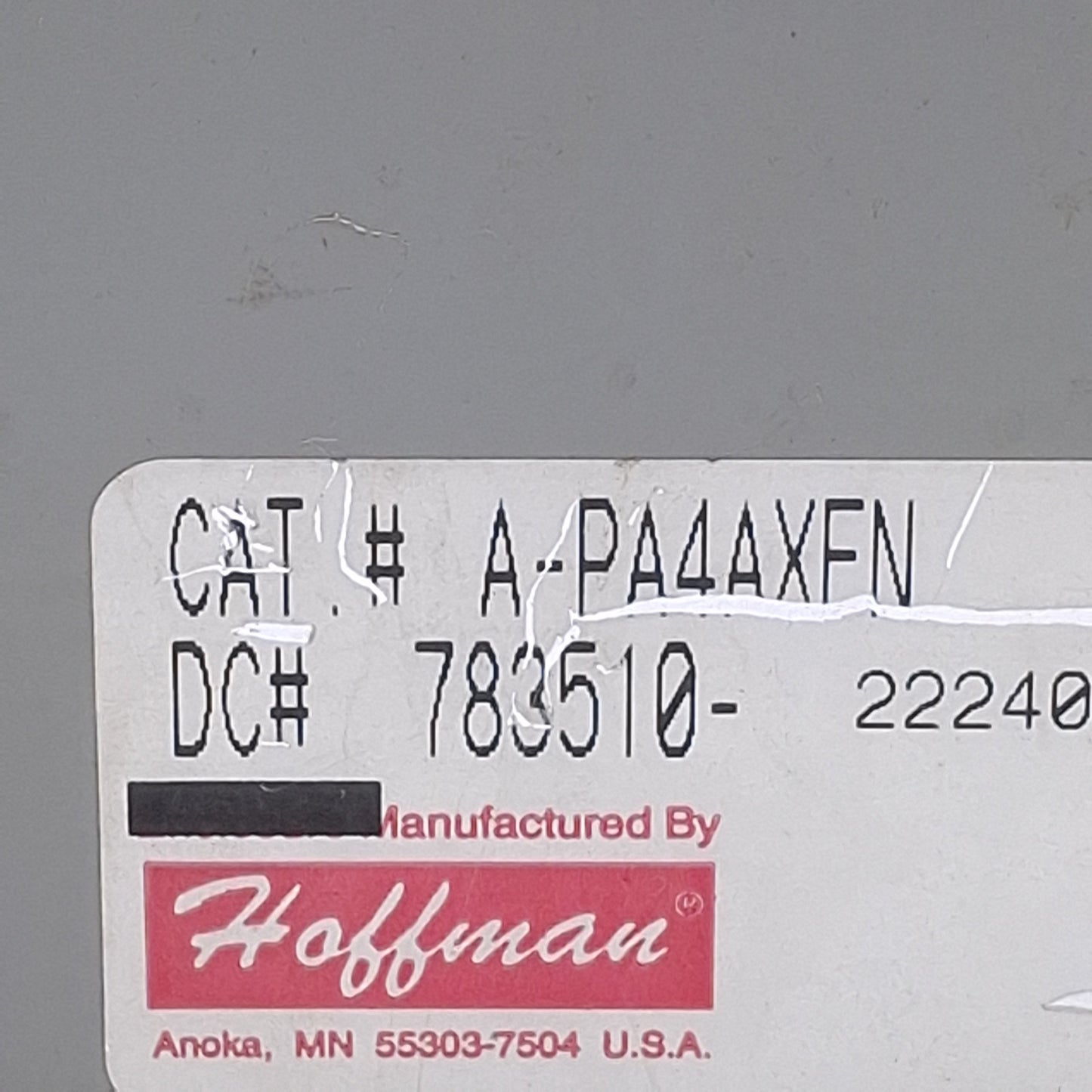 Used nVent Hoffman A-PA4AXFN Enclosure Fan Assembly w/Grille 115V AC, 7-3/8" x 7-1/4"