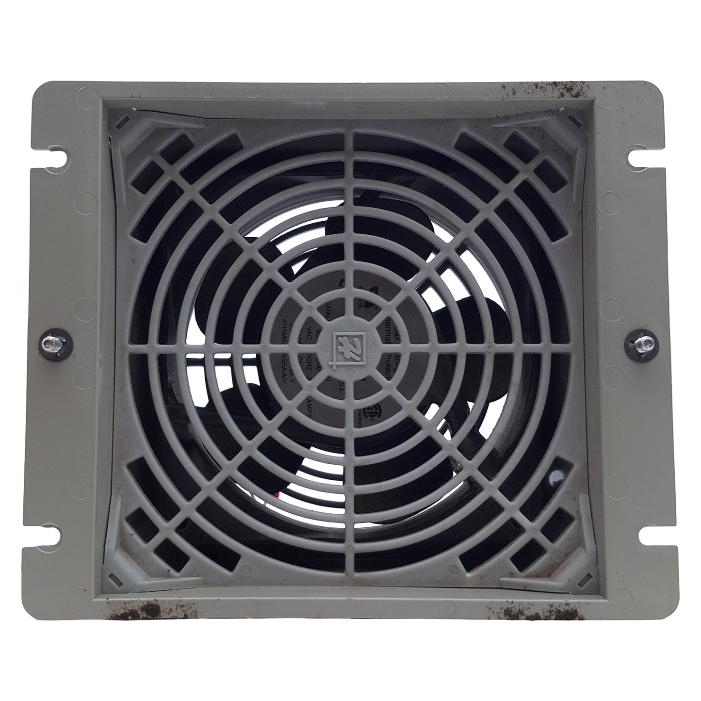 Used nVent Hoffman A-PA4AXFN Enclosure Fan Assembly w/Grille 115V AC, 7-3/8" x 7-1/4"