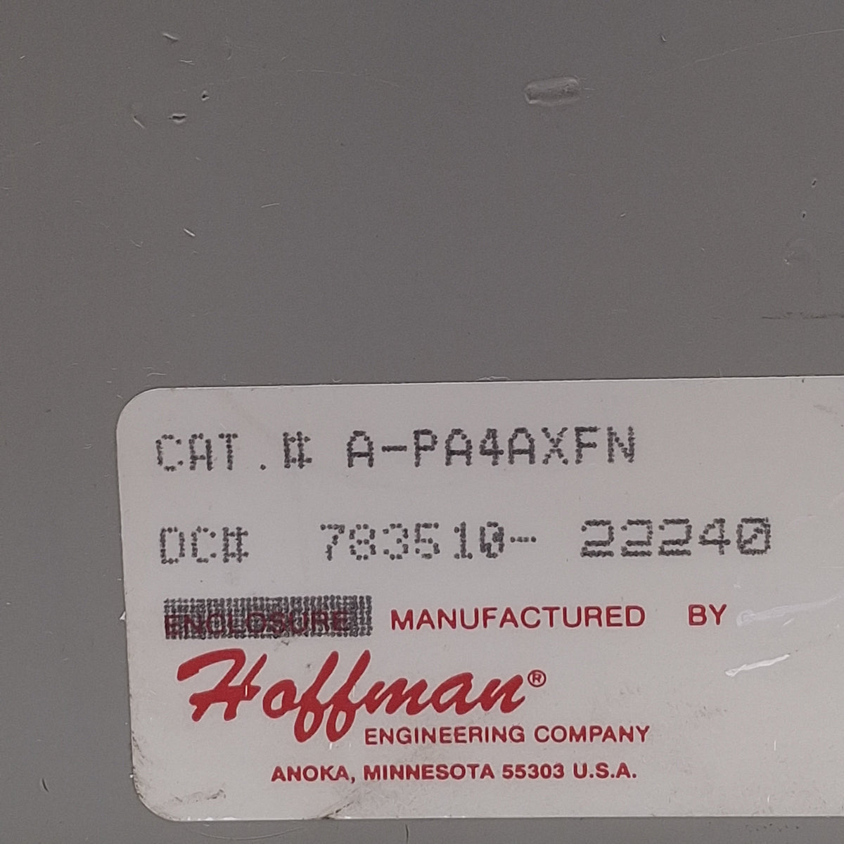 Used nVent Hoffman A-PA4AXFN Enclosure Fan Assembly 115V AC, 100CFM *No Grille*