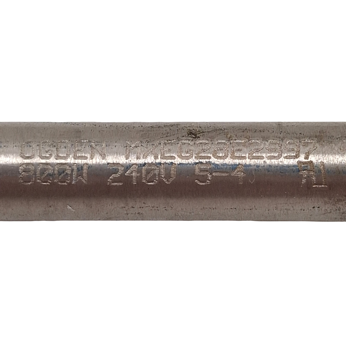 Used Ogden MXEG28E1997 Cartridge Heater, 800W 240VAC, ø3/8in x 28in, 7ft SS Overbraid