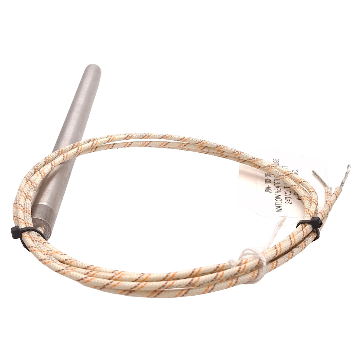 New – Open box Watlow J8A-100-36 Firerod Cartridge Heater 1500W 240VAC, ø1/2in x 8in, 36in Lead