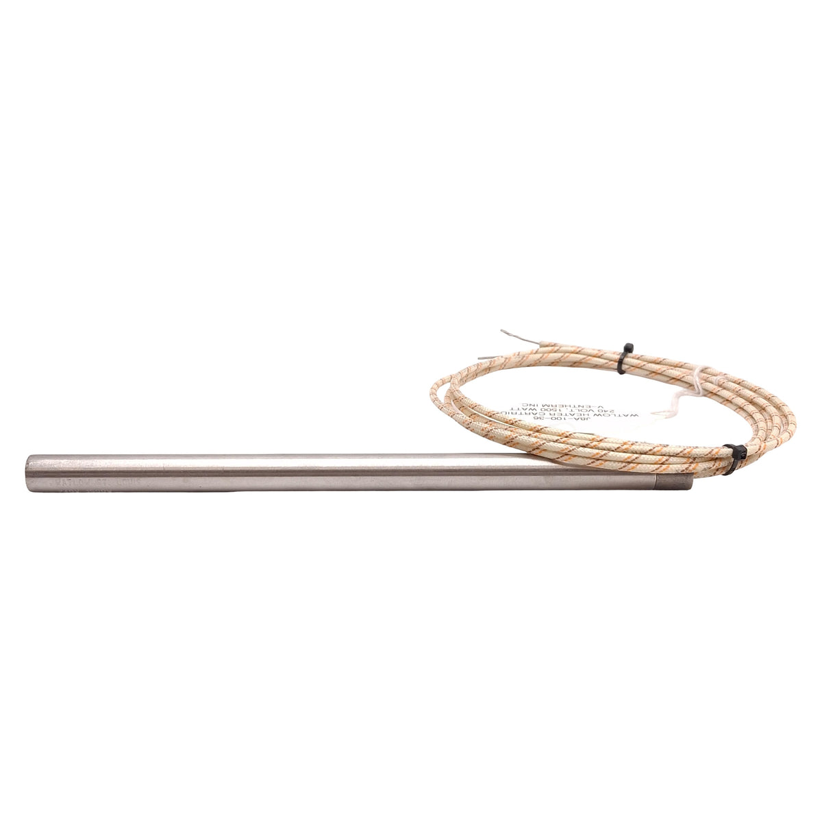 New – Open box Watlow J8A-100-36 Firerod Cartridge Heater 1500W 240VAC, ø1/2in x 8in, 36in Lead