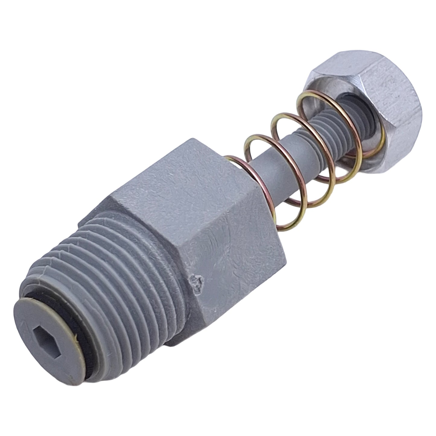 Used Gast AA840A Vacuum Relief Valve, Nylon Material, 5-27inHg Range, 3/8 NPT Thread