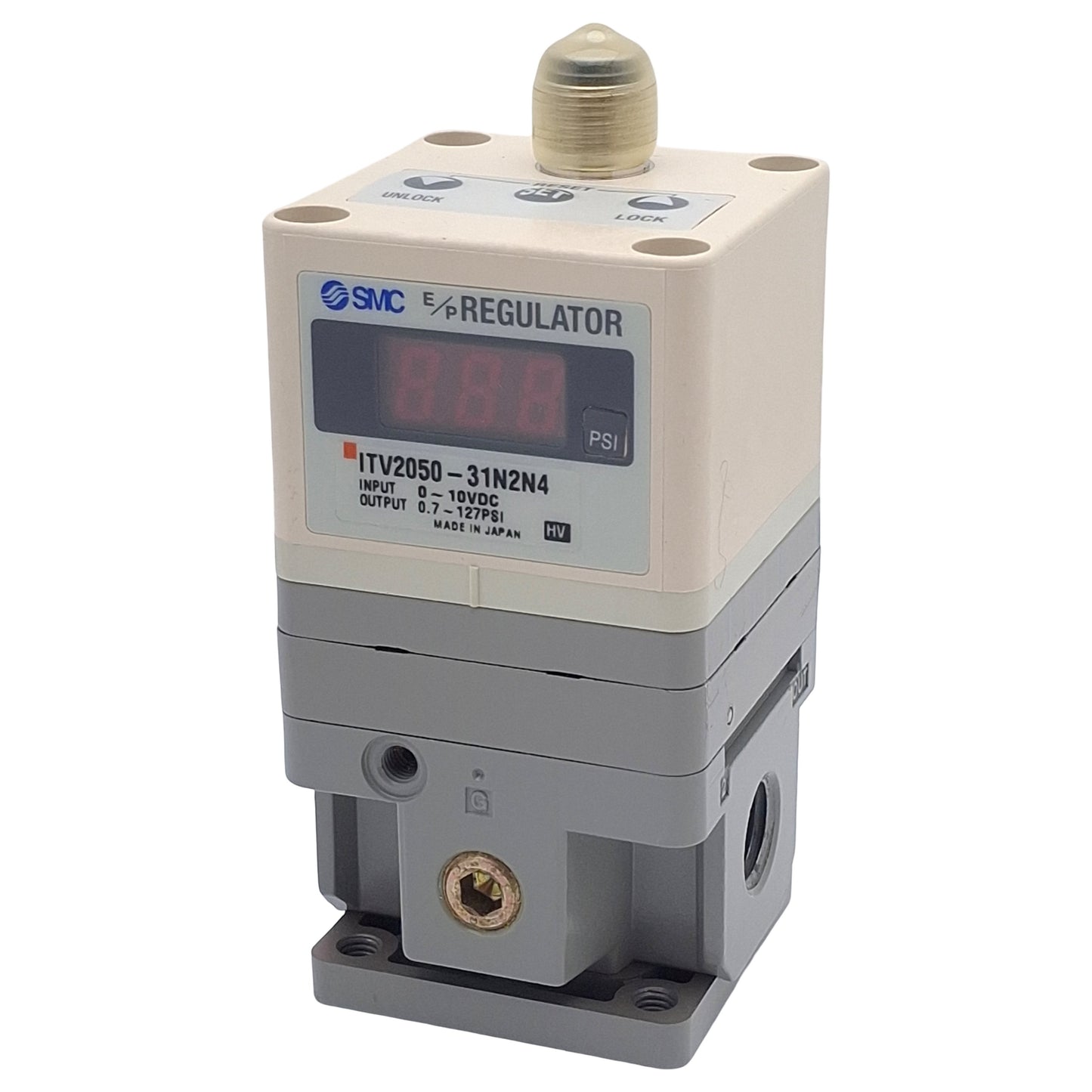 Used SMC ITV2050-31N2N4 Electro-Pneumatic Regulator, 0.7-127psi, 24VDC, 1500L/min