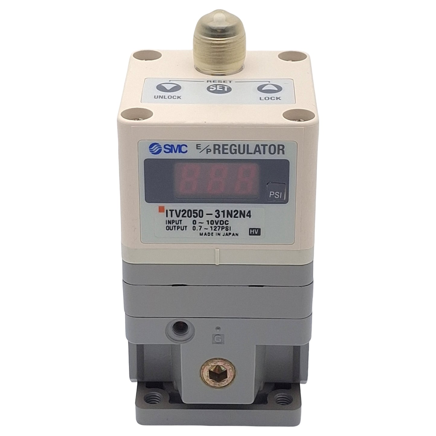 Used SMC ITV2050-31N2N4 Electro-Pneumatic Regulator, 0.7-127psi, 24VDC, 1500L/min