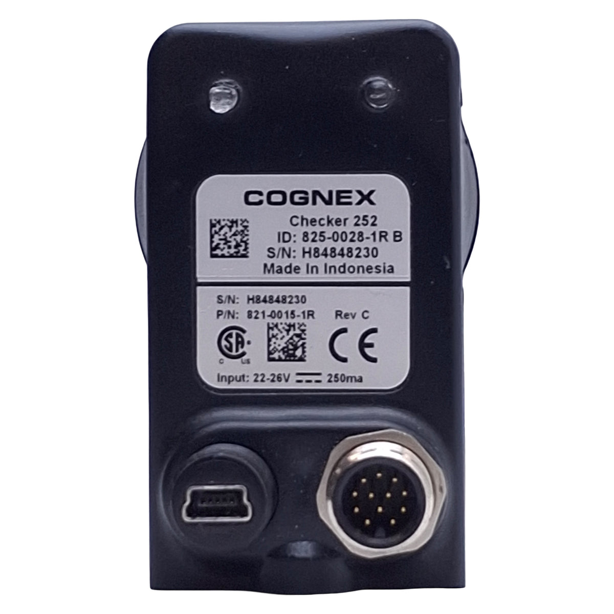 Used Cognex 825-0028-1R Checker 252 Series Vision Sensor 22-26VDC, White LED