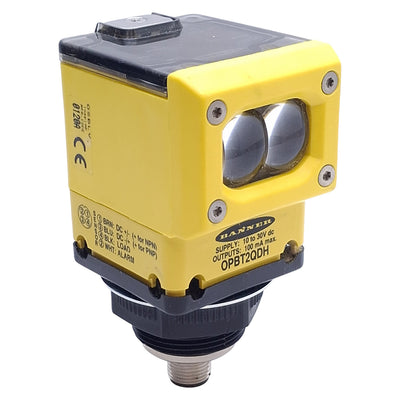 Used Banner OSBLV Omni-Beam Photoelectric Sensor Head w/Power Block, M12 4-Pin